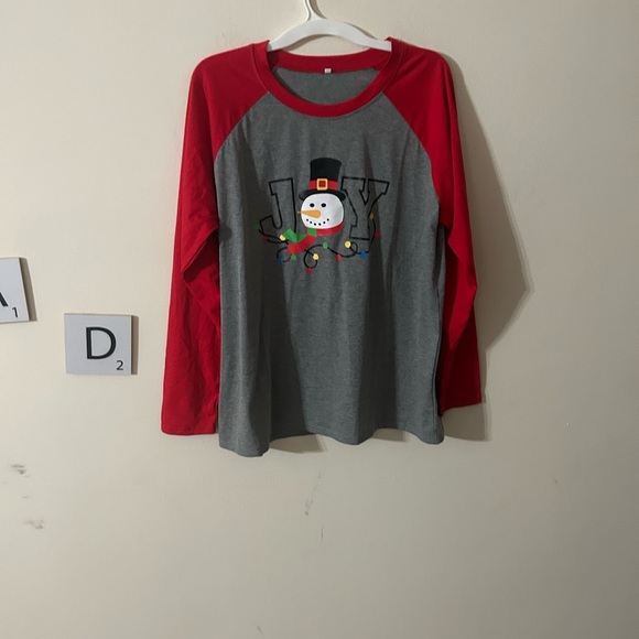 Boutique Brand leopard & red gray stripes shark bite blouse size 2x - Picture 4 of 5